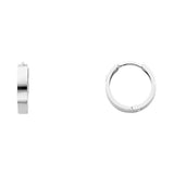 14K White Gold 3mm Huggies Earrings