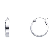 Load image into Gallery viewer, 14K White Gold 3mm Huggies Earrings