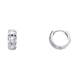 14K White Gold 5mm Huggies Earrings