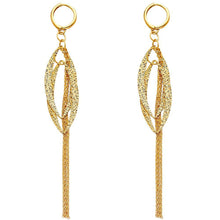 Load image into Gallery viewer, 14K Yellow Gold Hanging Earrings