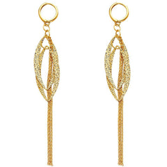 14K Yellow Gold Hanging Earrings