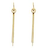 14K Yellow Gold Hanging Earrings