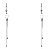 14K White Gold Hanging Earrings