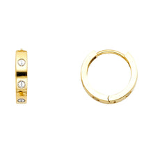 Load image into Gallery viewer, 14K ROUND HUGGIES Earring 2grams