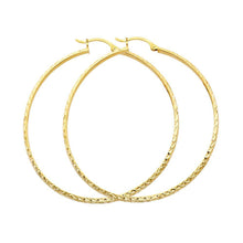 Load image into Gallery viewer, 14K Yellow Gold 3mm DC Hoop Earrings