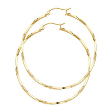 Load image into Gallery viewer, 14K Yellow Gold Curled Hoop Earrrings