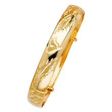 Load image into Gallery viewer, 14K Yellow Gold 8mm Adjustable Baby Bangle-4" to 5.5"