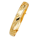 14K Yellow Gold 8mm Adjustable Baby Bangle-4