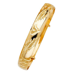 14K Yellow Gold 8mm Adjustable Baby Bangle-4