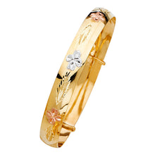 Load image into Gallery viewer, 14K Tricolor ADJUSTABLE BANGLE