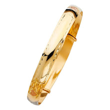 Load image into Gallery viewer, 14K Tri Color Gold 8mm Adjustable Bangle