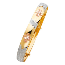 Load image into Gallery viewer, 14K Tricolor ADJUSTABLE BANGLE