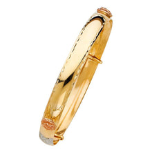 Load image into Gallery viewer, 14K Tri Color Gold 8mm Adjustable Bangle