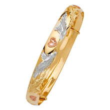 Load image into Gallery viewer, 14K Tricolor ADJUSTABLE BANGLE