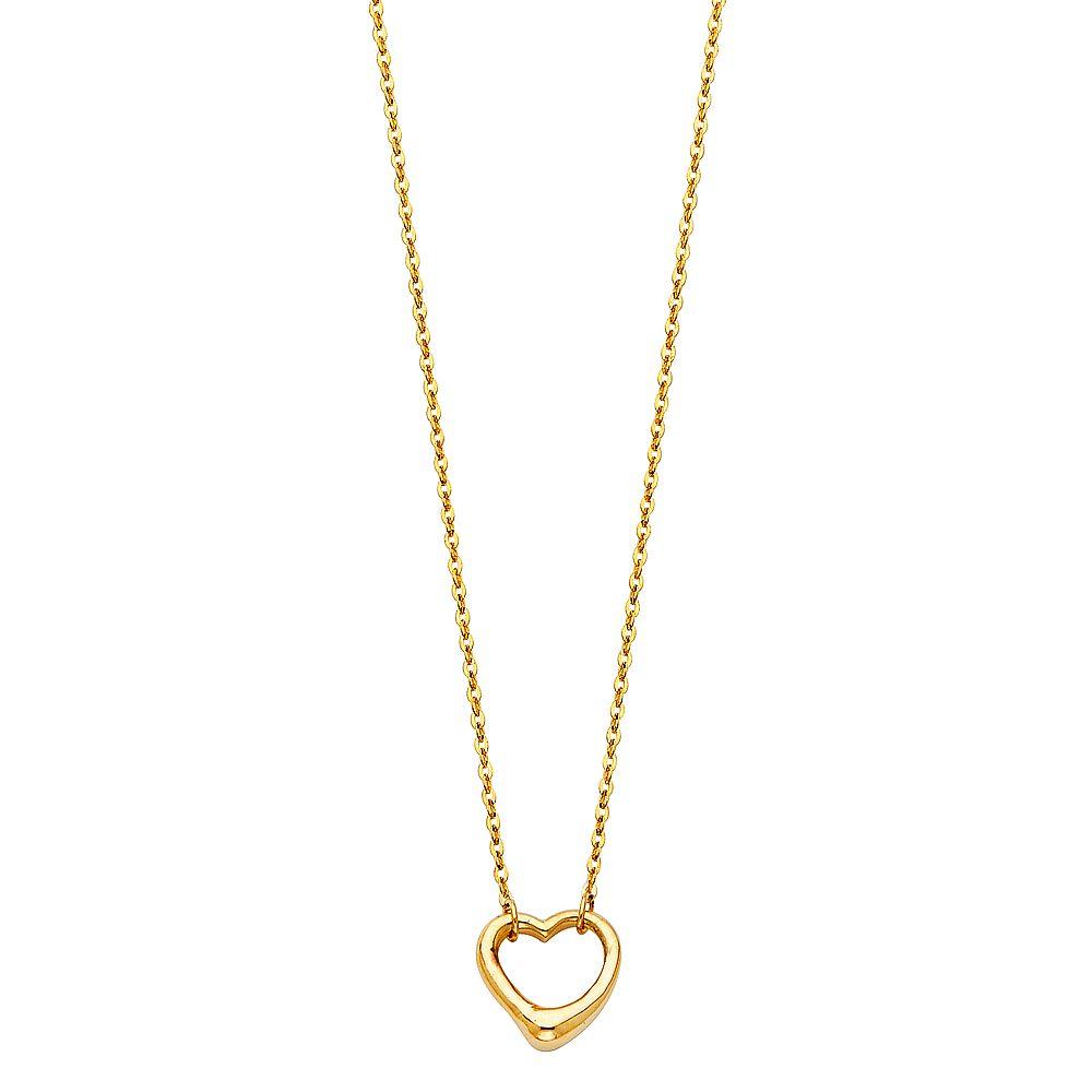 14K Yellow Single Floating Necklace