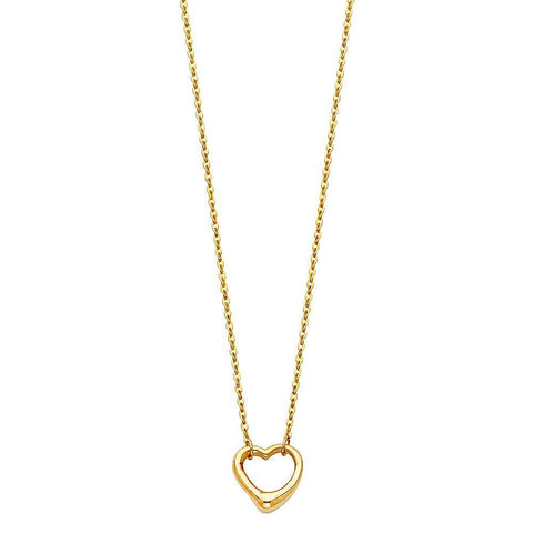 14K Yellow Single Floating Necklace