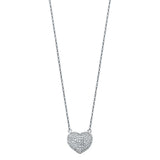 14K White Micro Pave CZ Necklace