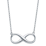 14K White Infinity Necklace