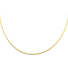 Load image into Gallery viewer, 14K Yellow 1mm Sparkle Omega Necklace