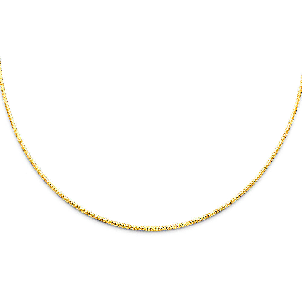 14K Yellow 1.5mm Sparkle Omega Necklace