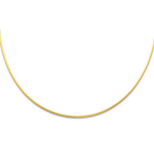 Load image into Gallery viewer, 14K Yellow 1.5mm Sparkle Omega Necklace