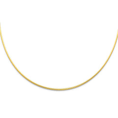 14K Yellow 1.5mm Sparkle Omega Necklace