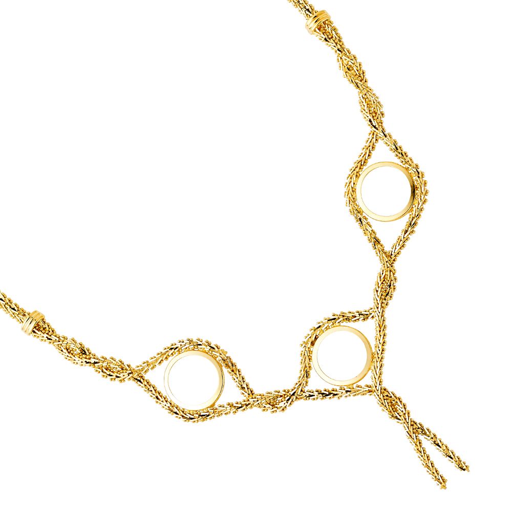 14K Yellow 2 Pesos (3 piece) Bola Necklace