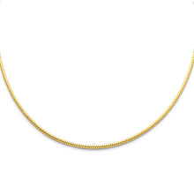 Load image into Gallery viewer, 14K Yellow 2mm Sparkle Omega Necklace