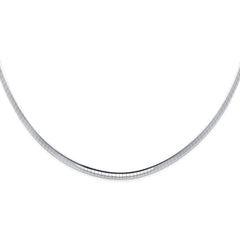 14K White Reversible Omega Necklace