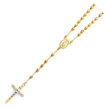 Load image into Gallery viewer, 14K Yellow 4mm Ball Rosary Necklace--Length 20&quot;