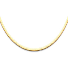 Load image into Gallery viewer, 14K Yellow 4mm Reversible Omega Necklace