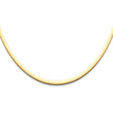 14K Yellow 4mm Reversible Omega Necklace