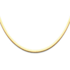 14K Yellow 4mm Reversible Omega Necklace