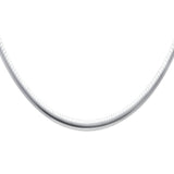 14K White Reversible Omega Necklace