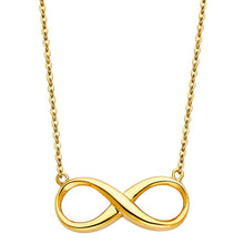 Load image into Gallery viewer, 14K Yellow Infinity Necklace