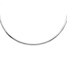 Load image into Gallery viewer, 14K White Reversible Omega Necklace