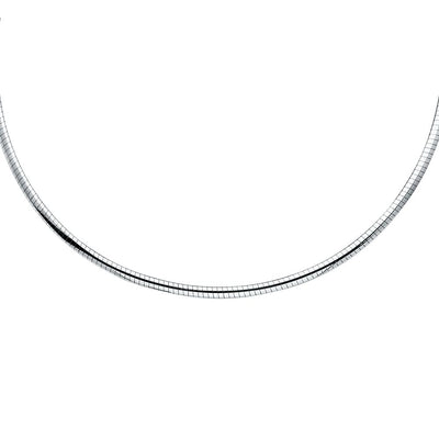 14K White Reversible Omega Necklace