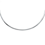 14K White Reversible Omega Necklace