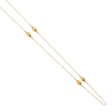 Load image into Gallery viewer, 14K Yellow Oval Diamond Cut Ball by the Yard Necklace