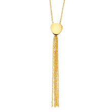 Load image into Gallery viewer, 14K Yellow Multi-Hanging Spring Ring Chain Necklace
