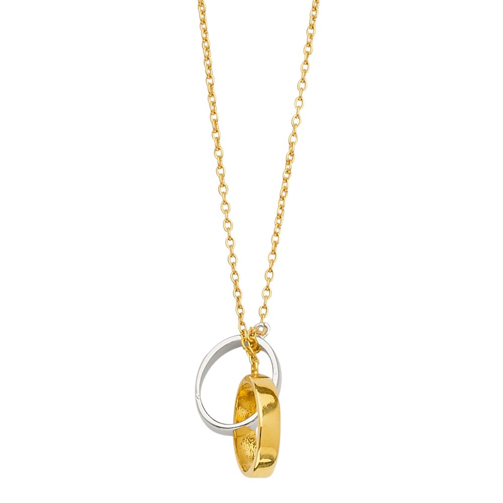 14K Twotone Light Chain with Eternity Necklace