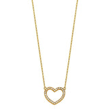 14K Yellow Pave CZ Open Necklace
