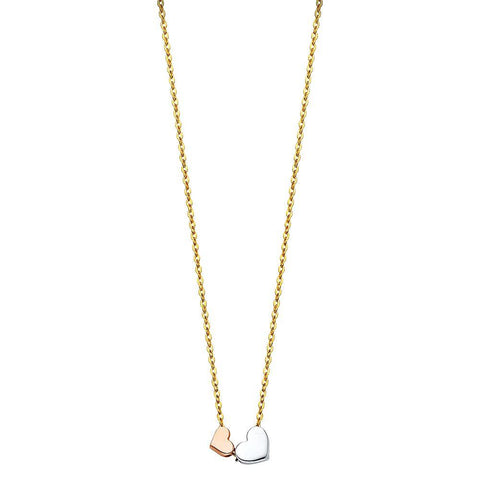 14K Tricolor Necklace