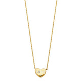 14K Yellow CZ Love Necklace
