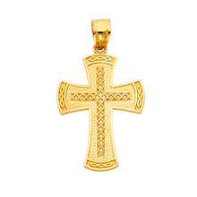 Load image into Gallery viewer, 14K Yellow Gold Cross Religious Pendant