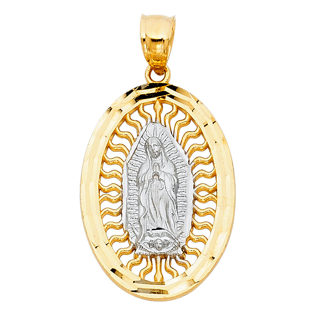 14K Twotone OUR LADY OF GUADALUPE PENDANT