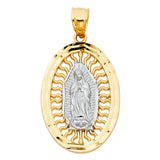 14K Twotone OUR LADY OF GUADALUPE PENDANT