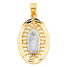 Load image into Gallery viewer, 14K Twotone OUR LADY OF GUADALUPE PENDANT