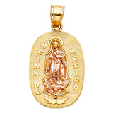 14K Twotone OUR LADY OF GUADALUPE PENDANT