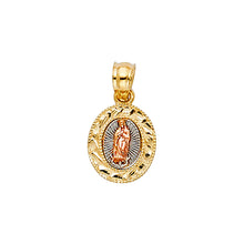 Load image into Gallery viewer, 14K Tricolor OUR LADY OF GUADALUPE PENDANT